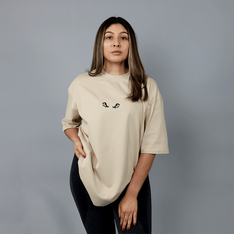 M.O.B OVERSIZED UNISEX TEE IN TAN