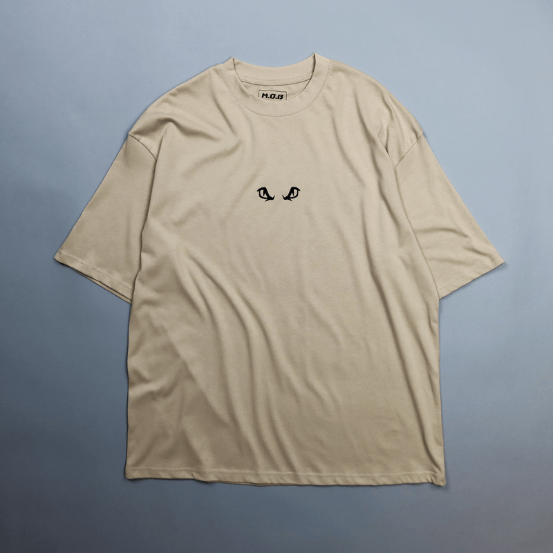 M.O.B OVERSIZED UNISEX TEE IN TAN